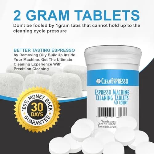 CleanEspresso Designed for Breville Cleaning Kit - 40 Tablets & 6 Water Filters | Better Tasting Espresso & Longer Machine Life thumbnail 4