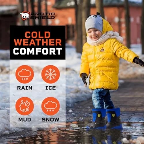 ArcticShield Kids Winter Boots Blue 11 Little Kid | Waterproof Insulated Snow Boots for Boys & Girls thumbnail 5