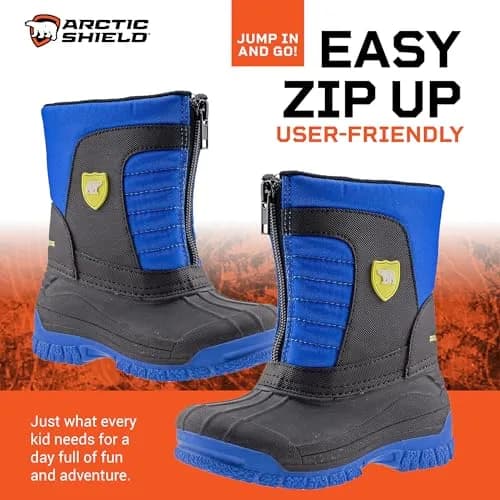 ArcticShield Kids Winter Boots Blue 11 Little Kid | Waterproof Insulated Snow Boots for Boys & Girls thumbnail 2