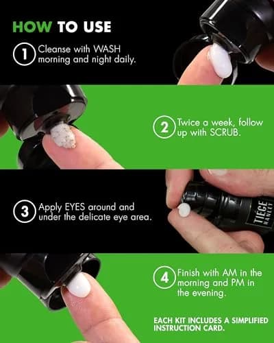 Tiege Hanley Advanced Men's Skin Care Set, 30-Day, 5 Piece Kit | Hydrate, Protect & Refresh thumbnail 5