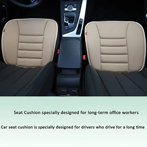 RaoRanDang Car Seat Cushion Pad with Memory Foam | Comfortable & Durable Khaki thumbnail 5