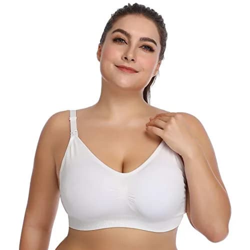Lataly Womens Sleeping Nursing Bra Wirefree Breastfeeding Maternity Bralette Color Pack of 5 Size XL | Comfortable Support for Postpartum & Night Use thumbnail 5