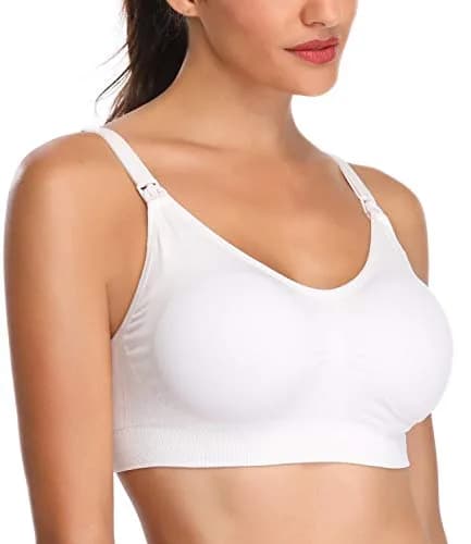 Lataly Womens Sleeping Nursing Bra Wirefree Breastfeeding Maternity Bralette Color Pack of 5 Size XL | Comfortable Support for Postpartum & Night Use thumbnail 3