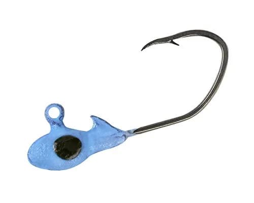 Gene Larew Crappie Pro Overbite Sickle Mo' Glo Glow-in-The-Dark Jig Heads 1/48 oz | Bright Glow for Crappie Fishing thumbnail 1