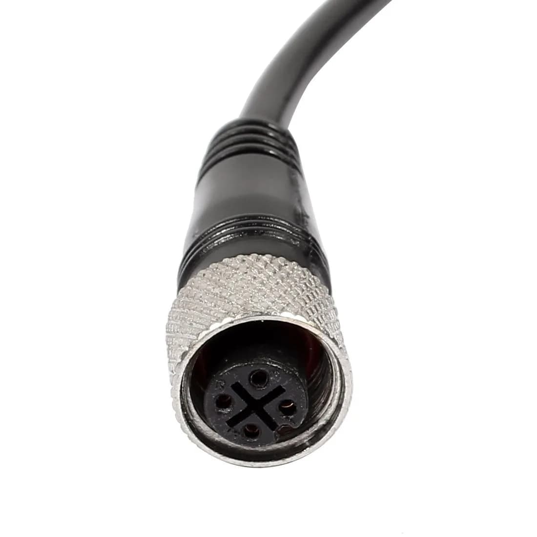 uxcell M12 Female Straight 4 Pin Connector Aviation Socket Electrical Cable 2m (6.56 ft) - view 3