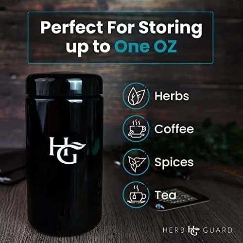 Herb Guard 500ml Airtight Glass Jar Set | UV Protection Keeps Goods Fresh for Months thumbnail 6