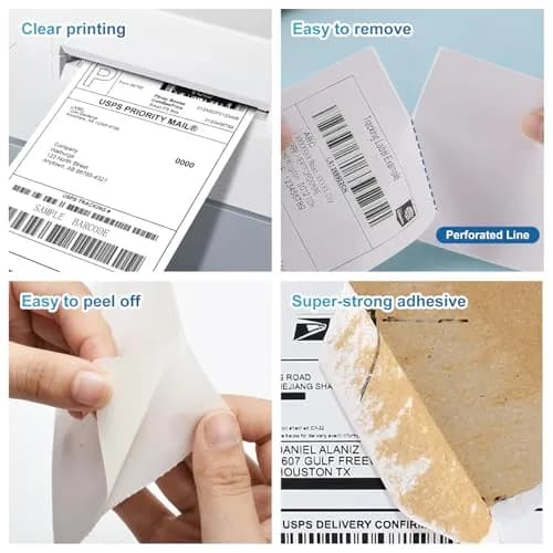 9527 Product 4x6 Inch Shipping Labels (1800 Labels Total) | Direct Thermal, Strong Adhesive, Perforated thumbnail 4