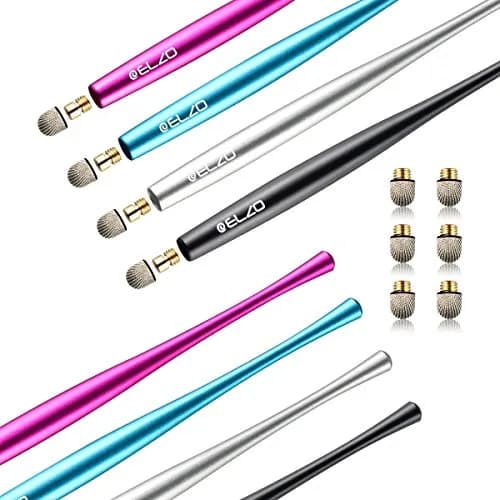 ELZO Capacitive Stylus Pens Premium Metal Slim Combo 4 Pcs Tips for All Touch Screens iPad & Android Tablets DELL/Samsung/HP/Asus/Surface/Samsung/iPhone/LG thumbnail 7