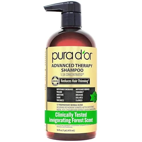 PURA D'OR Advanced Therapy Shampoo & Conditioner 473ml (16 Fl Oz) | Reduces Hair Thinning & Increases Volume thumbnail 1
