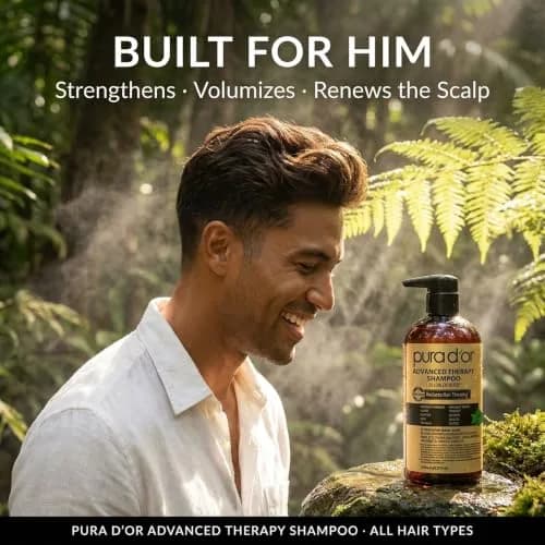 PURA D'OR Advanced Therapy Shampoo & Conditioner 473ml (16 Fl Oz) | Reduces Hair Thinning & Increases Volume thumbnail 8