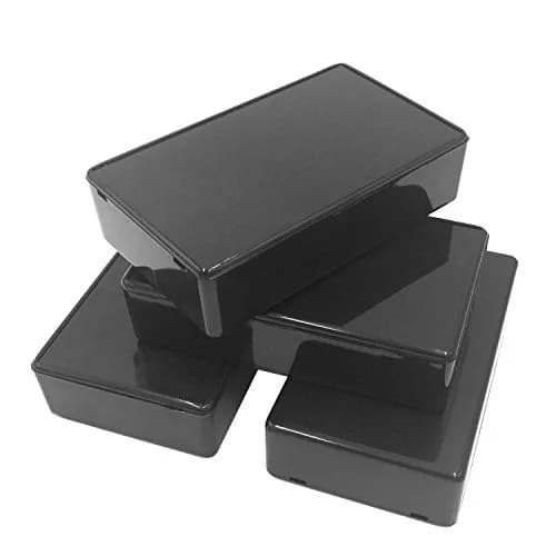 Onwon Black Waterproof Plastic Electrical Junction Box 100x60x25mm (5-Pack) | Durable Project Enclosure thumbnail 1