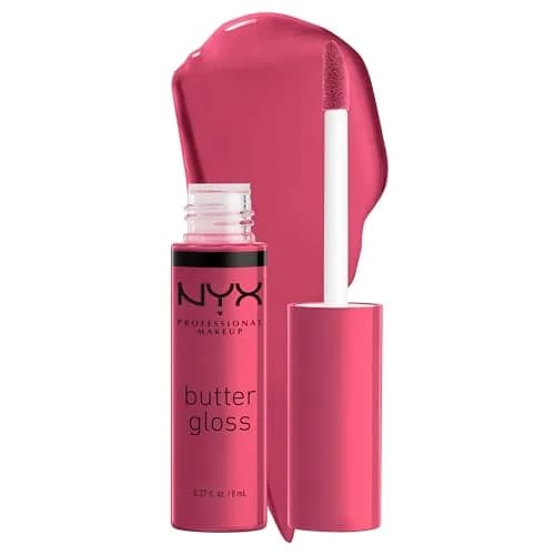 NYX PROFESSIONAL MAKEUP Butter Gloss Bling Lip Gloss - 32 Strawberry Cheesecake (Warm Pink), 7.65 ml thumbnail 1