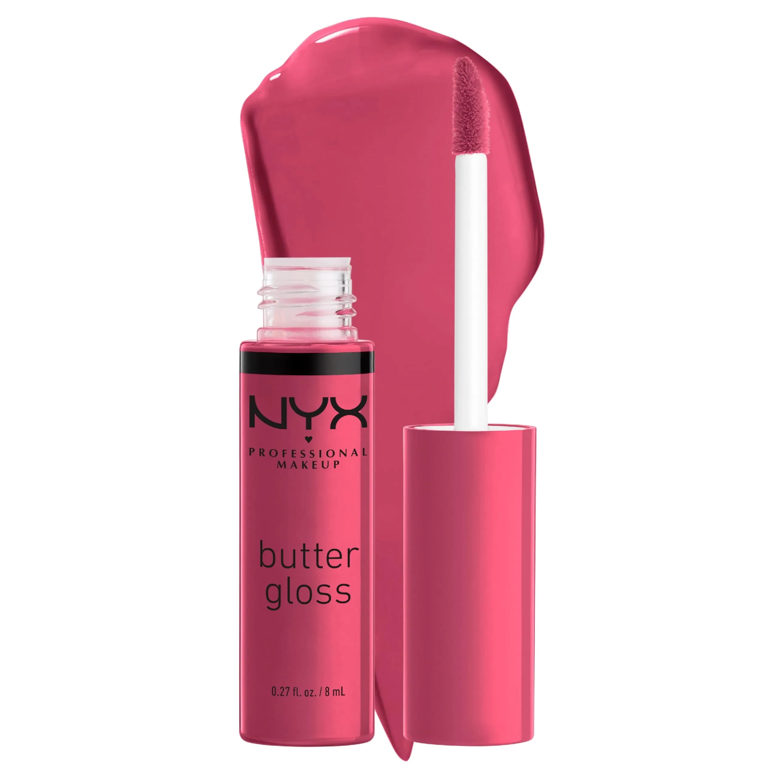 NYX PROFESSIONAL MAKEUP Butter Gloss Bling Lip Gloss - 32 Strawberry Cheesecake (Warm Pink), 7.65 ml - main product image