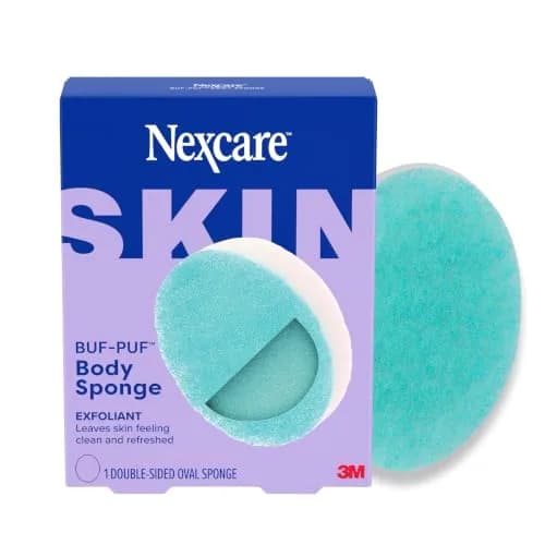 Nexcare BUF-PUF Body Sponge Exfoliating 1 Sponge | Dermatologist-Tested for Gentle Deep-Cleaning thumbnail 1