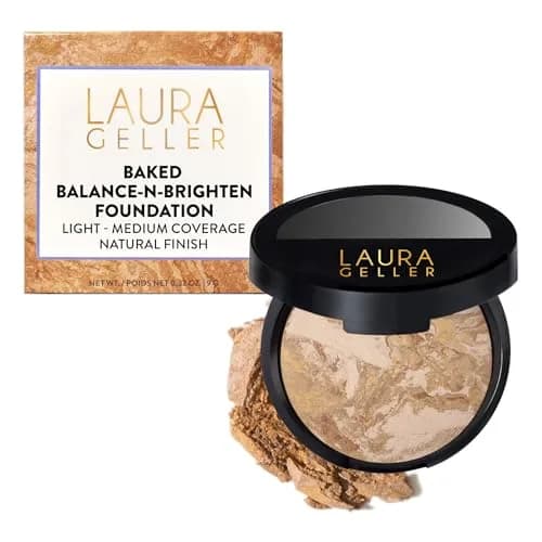LAURA GELLER Baked Balance-n-Brighten Powder Foundation – Medium | Self-Adjusting, Radiant Finish, 0.32 Oz thumbnail 1