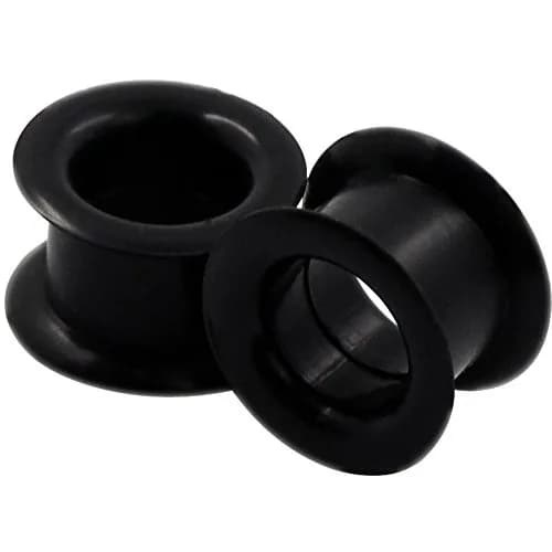 Oyaface Black Silicone Ear Tunnels 16mm | Hypoallergenic, Flexible & Stylish (70-120 chars) thumbnail 1