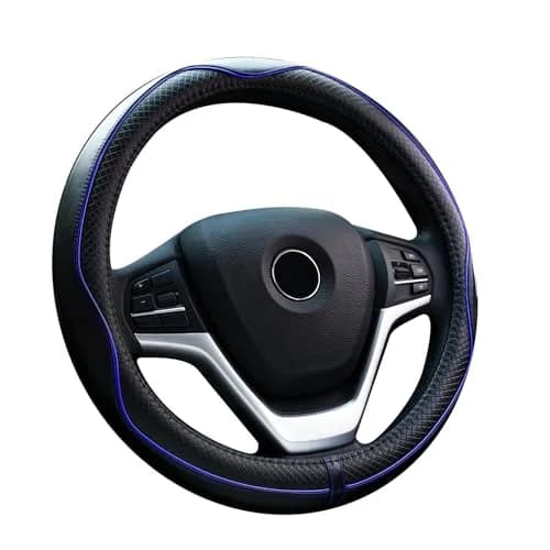 Valleycomfy Steering Wheel Cover 15 inch | Genuine Leather, Heavy Duty, Universal Fit thumbnail 1