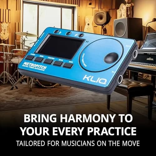 KLIQ MetroPitch Digital Metronome & Tuner for Piano, Guitar & Bass | 3-in-1 Pocket Device with Accurate Tuning & Timing thumbnail 3