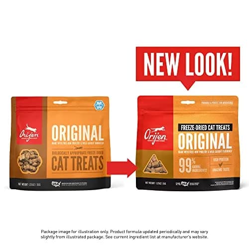 ORIJEN Original Freeze Dried Cat Treats 1.25 oz (35.4 g) | 99% Animal Ingredients, Grain-Free, High Protein thumbnail 6