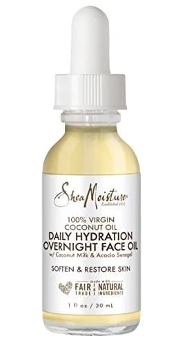 SheaMoisture 100% Virgin Coconut Oil Overnight Face Oil 30ml (1 Fl Oz) | Hydrates & Renews Skin — 1 Fl Oz