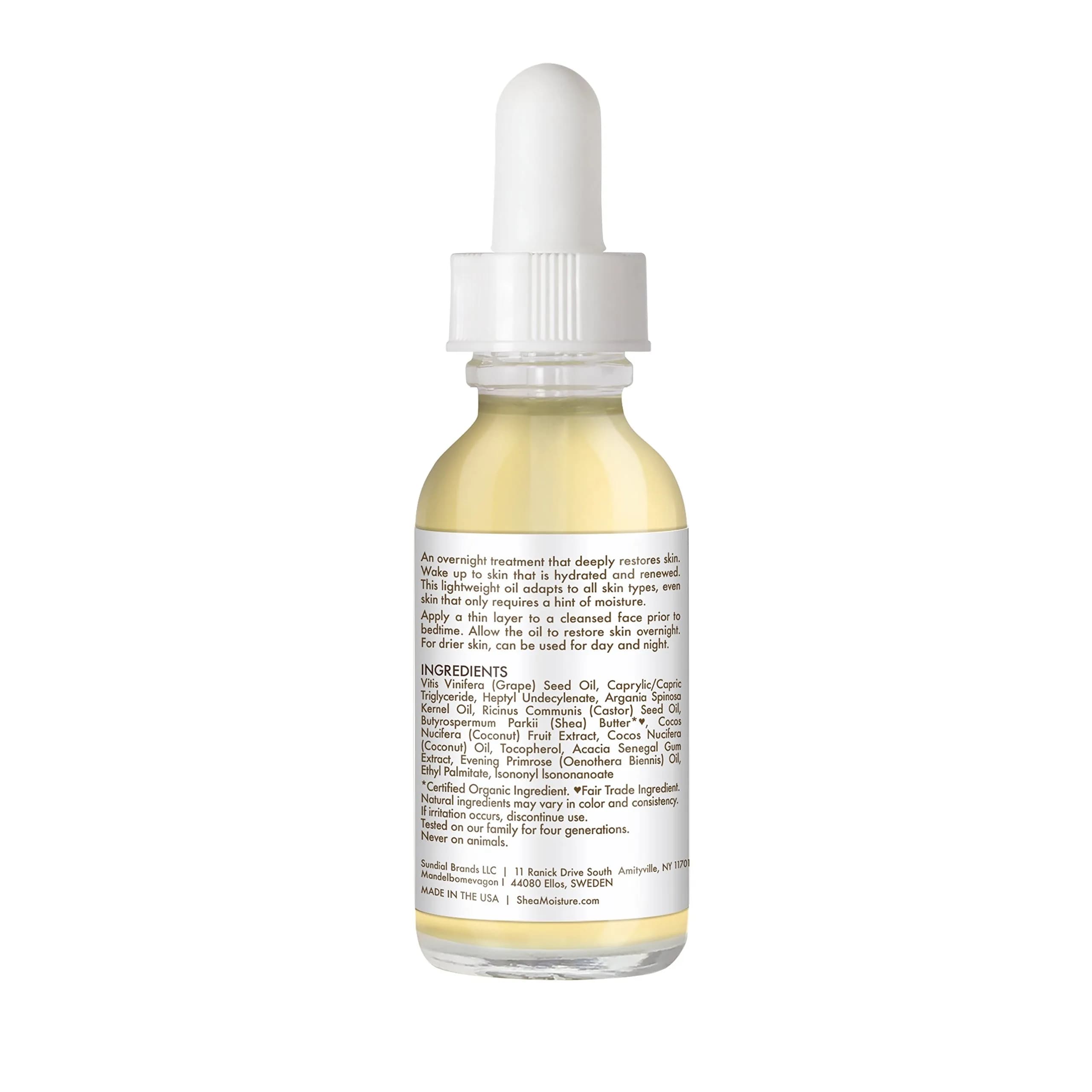 SheaMoisture 100% Virgin Coconut Oil Overnight Face Oil 30ml (1 Fl Oz) | Hydrates & Renews Skin - view 4