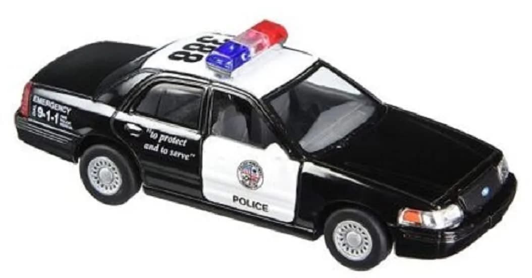 KiNSMART Ford Crown Victoria NYPD 5" 1:42 Scale Police Interceptor Car w/Pullback Action | Authentic Die-Cast Police Model for Kids & Collectors — Police