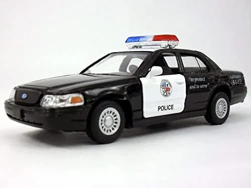 KiNSMART Ford Crown Victoria Police Interceptor 1:42 Scale 5" Die-Cast Car | Pullback Action for Kids & Collectors thumbnail 2