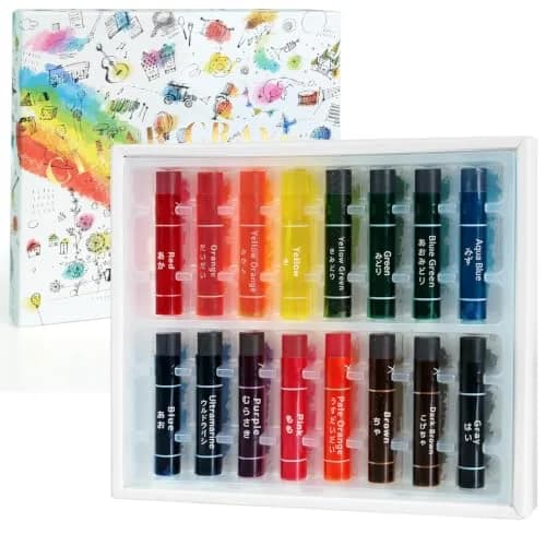 KOKUYO Transparent Crayons, 16 Colors | Oil Gel Crayon for Art Students & Hobbyists thumbnail 1