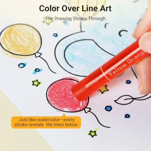 KOKUYO Transparent Crayons, 16 Colors | Oil Gel Crayon for Art Students & Hobbyists thumbnail 4
