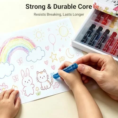 KOKUYO Transparent Crayons, 16 Colors | Oil Gel Crayon for Art Students & Hobbyists thumbnail 6