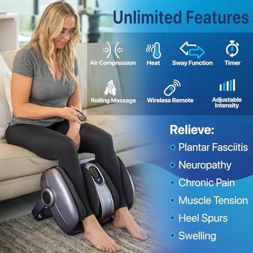 MIKO Shiatsu Foot Massager with Heat and Deep Kneading | Deep Tissue Relief & Circulation Boost thumbnail 2