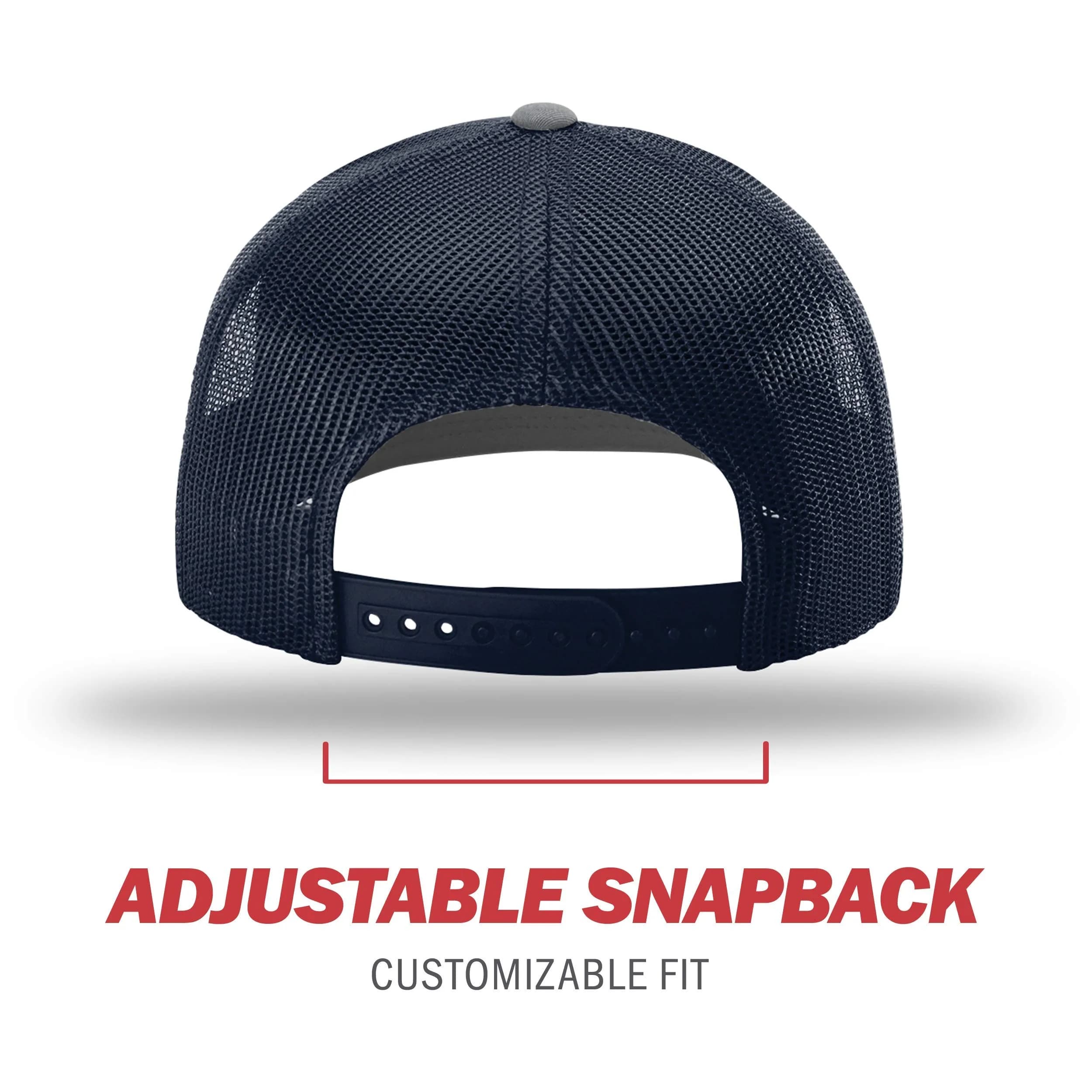 Richardson 112 Split Heather Grey/Navy Trucker Baseball Cap - One Size thumbnail 4