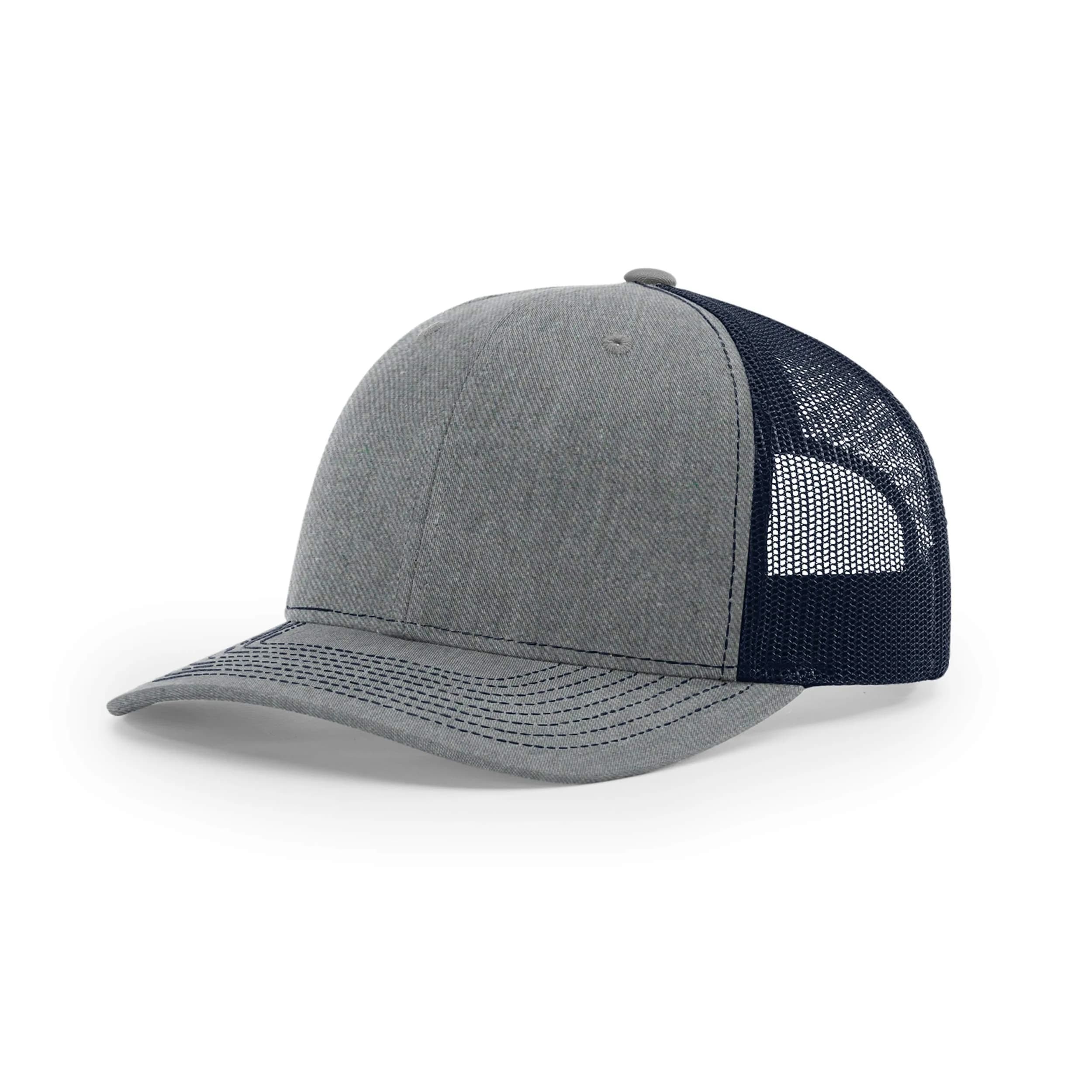 Richardson 112 Split Heather Grey/Navy Trucker Baseball Cap - One Size thumbnail 1