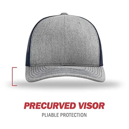 Richardson 112 Split Heather Grey/Navy Trucker Baseball Cap - One Size - view 2