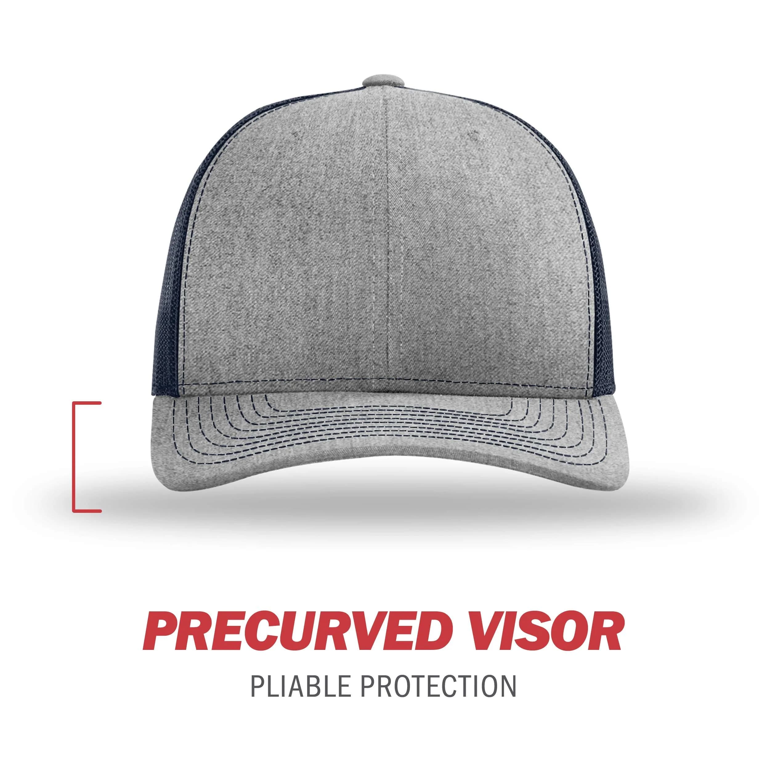 Richardson 112 Split Heather Grey/Navy Trucker Baseball Cap - One Size thumbnail 2