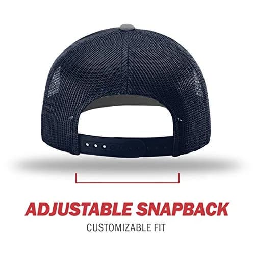 Richardson 112 Split Heather Grey/Navy Trucker Baseball Cap - One Size - view 4