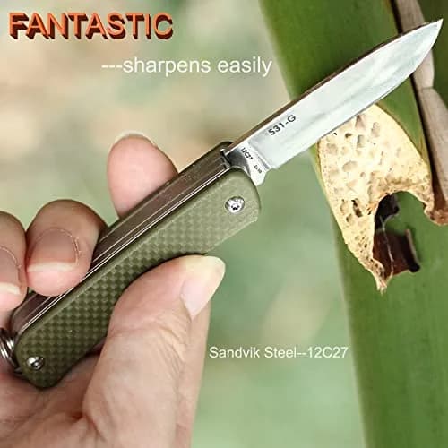 Ruike Small Pocket Knife Multitool 6 in 1 | High-Performance 12C27 Steel, G10 Handle, Compact & Versatile thumbnail 3