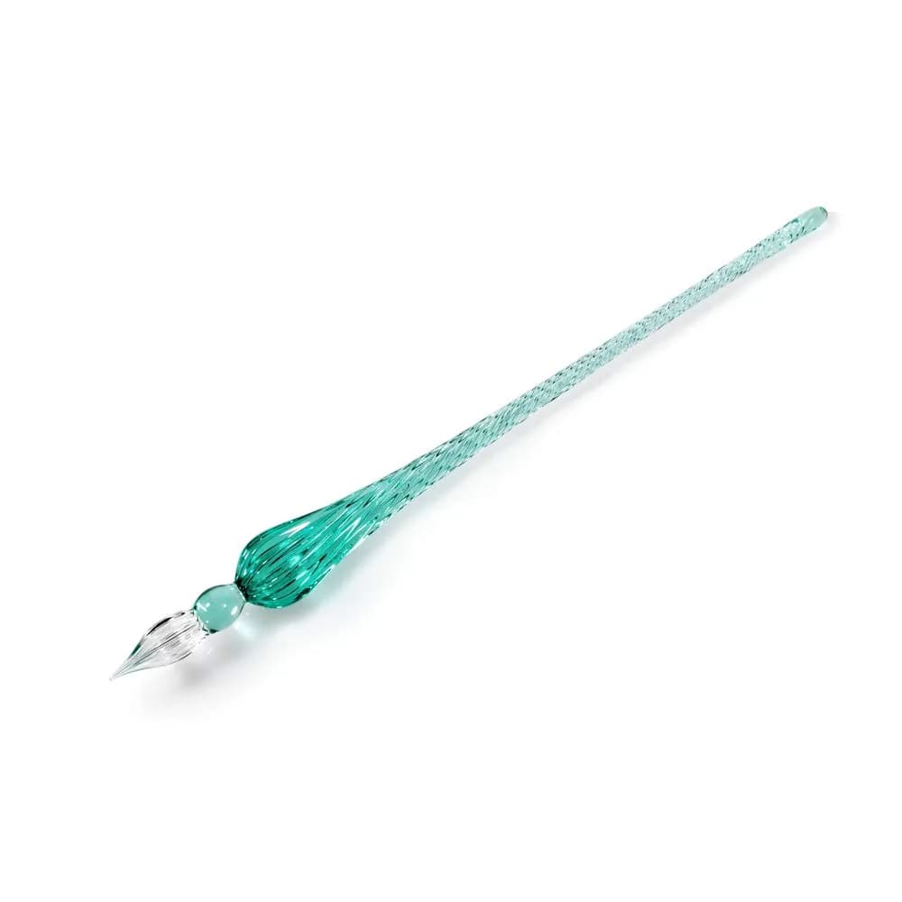 molshine Handmade Glass Dip Pen Crystal Calligraphy Pen Signature Dipped Pen for Artist Women Men Teens,Writing Drawing Decoration Gifts (Ice green) | Elegant Glass Calligraphy