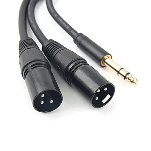 SiYear 6.35mm TRS Male to Dual XLR Male Microphone Adapter Cable 1.5M | Stereo Unbalanced Audio Converter thumbnail 5