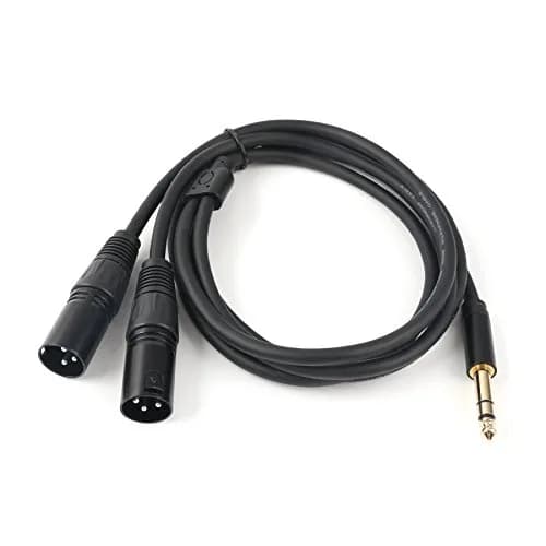 SiYear 6.35mm TRS Male to Dual XLR Male Microphone Adapter Cable 1.5M | Stereo Unbalanced Audio Converter thumbnail 7