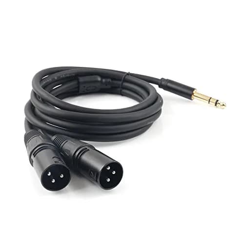 SiYear 6.35mm TRS Male to Dual XLR Male Microphone Adapter Cable 1.5M | Stereo Unbalanced Audio Converter thumbnail 8