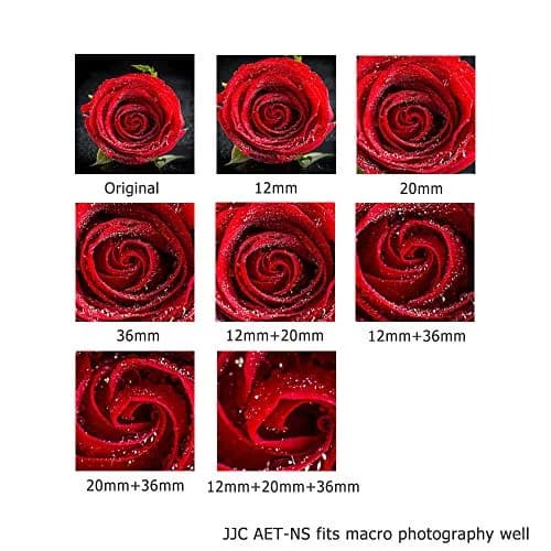 JJC Auto Focus Macro Extension Tube Set for Nikon F Camera & Lens | 12mm, 20mm, 36mm Tubes thumbnail 5