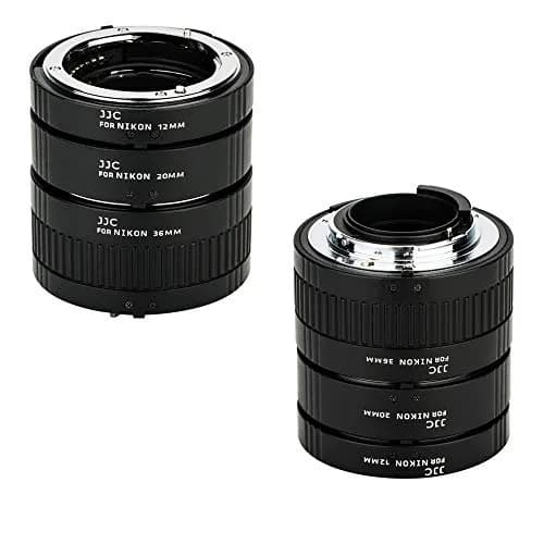 JJC Auto Focus Macro Extension Tube Set for Nikon F Camera & Lens | 12mm, 20mm, 36mm Tubes thumbnail 1