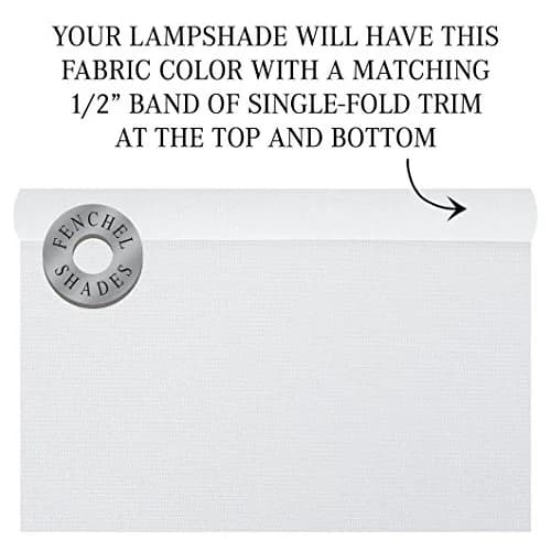 FenchelShades.com White Lampshade 11" Top Diameter x 18" Bottom Diameter x 13" Slant Height | Handmade in USA thumbnail 5