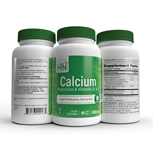Health Thru Nutrition Calcium & Magnesium Vitamin D3 & K 90 Softgels | Bone & Immunity Support thumbnail 5