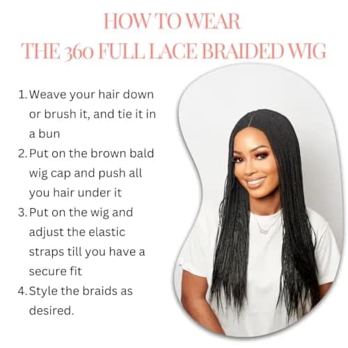 Wow Braids Micro Twist Wigs, 22 Inch Synthetic Hand Braided Wig for Black Women thumbnail 4