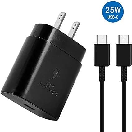 Samsung 15W USB-C Super Fast Charging Wall Charger, Black, Single Port, With Cable - view 2