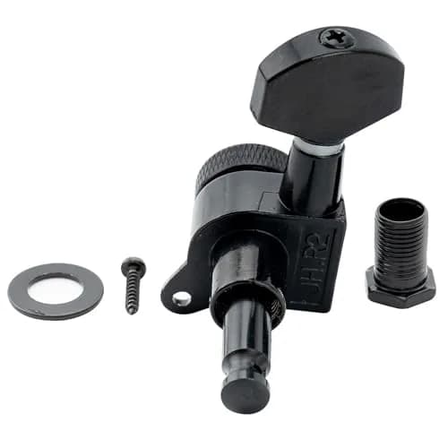Musiclily Pro 6-in-Line Guitar Locking Tuners Tuning Pegs with 15:1 Gear Ratio, Black | Set of 6 for Strat/Tele Style Electric Guitars thumbnail 5