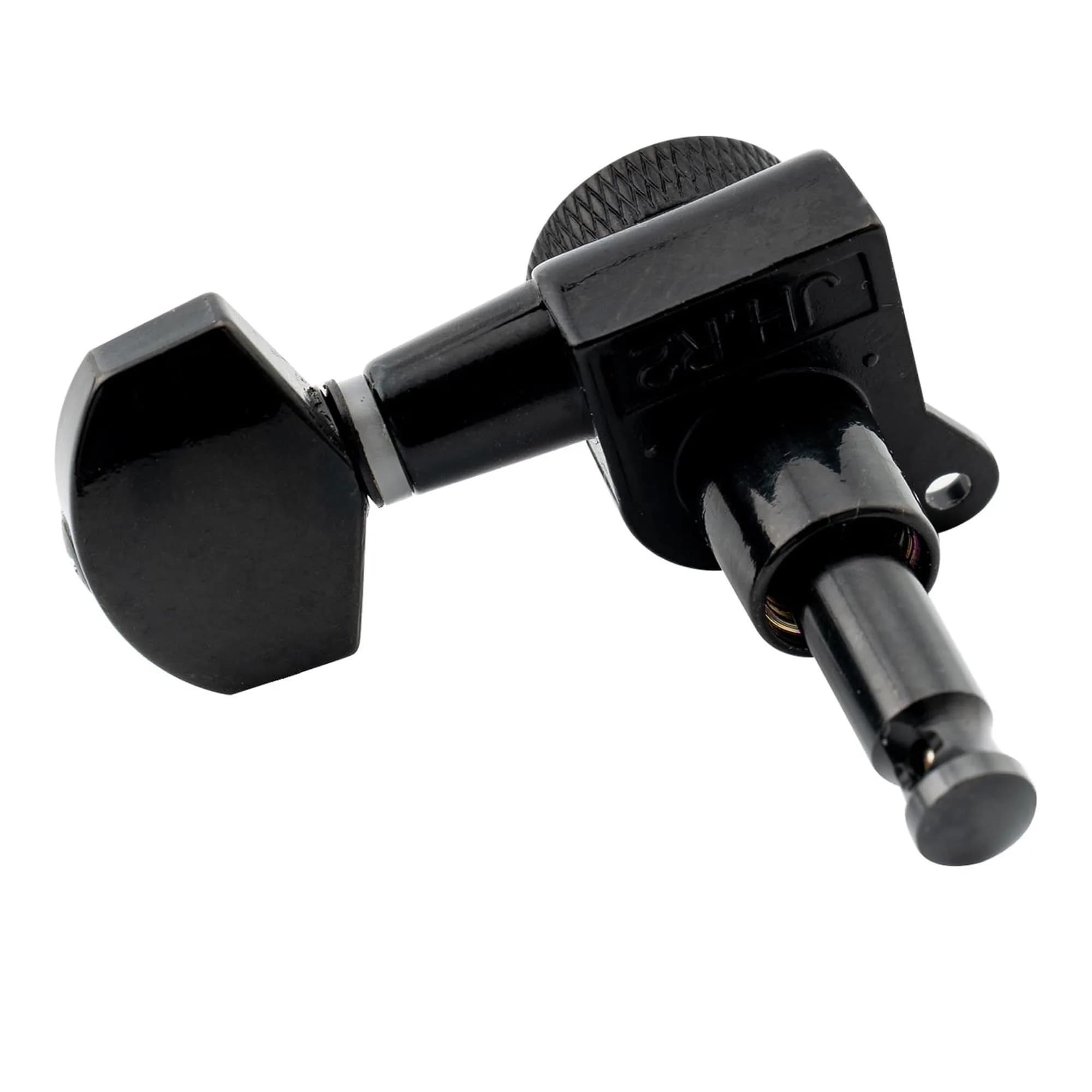 Musiclily Pro 6-in-Line Guitar Locking Tuners Tuning Pegs with 15:1 Gear Ratio, Black | Set of 6 for Strat/Tele Style Electric Guitars - view 6