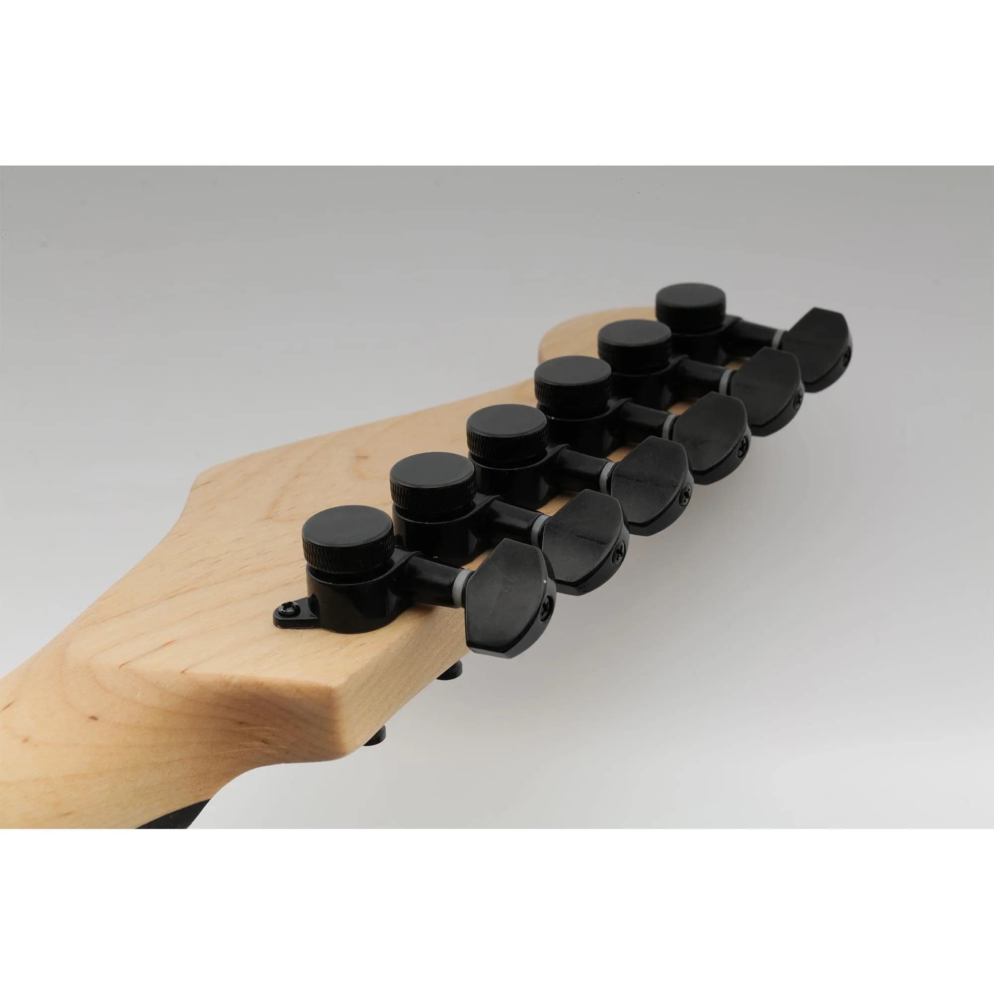 Musiclily Pro 6-in-Line Guitar Locking Tuners Tuning Pegs with 15:1 Gear Ratio, Black | Set of 6 for Strat/Tele Style Electric Guitars - view 7